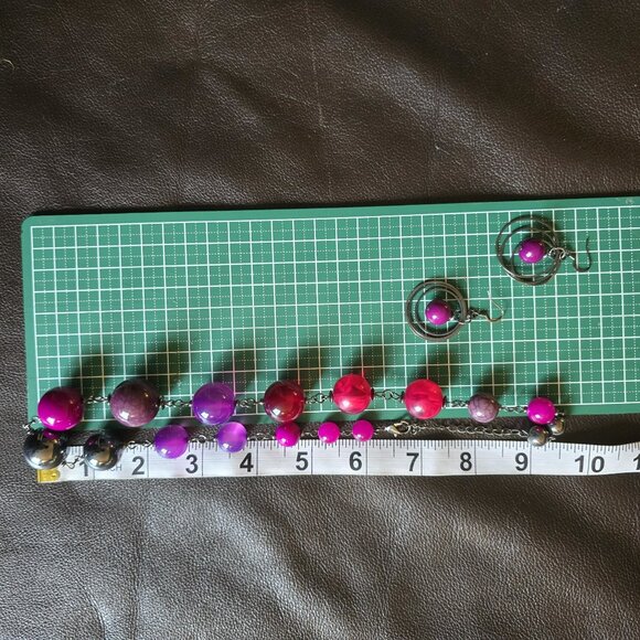 Vintage Bubble bead statement necklace & earring SET. - Picture 10 of 10